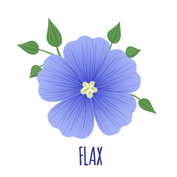 Flax icon in flat style isolated on white.