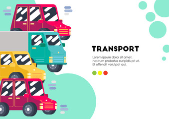 cute colorful car transport vector