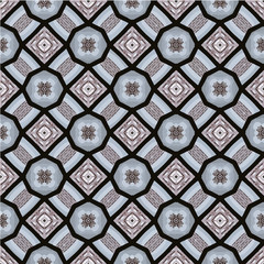 Abstract geometric seamless pattern handmade ethnic and tribal motifs. Bohemian ethnic tile printing