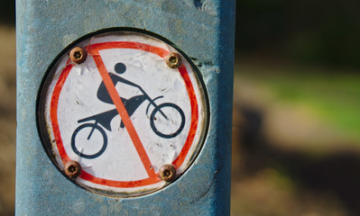 No motorbike sign