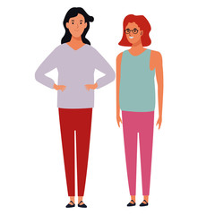 Obraz premium women avatar cartoon character