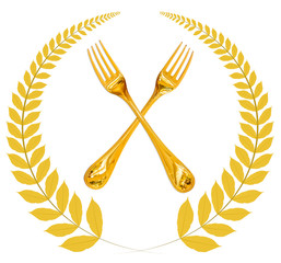 Fourchettes d’or et couronne dorée 