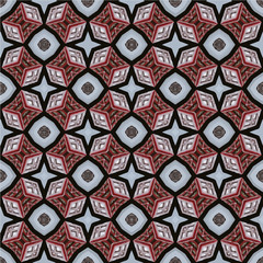 Abstract geometric seamless pattern handmade ethnic and tribal motifs. Bohemian ethnic tile printing