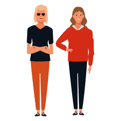 Obraz premium women avatar cartoon character