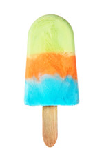 Tasty ice cream on white background