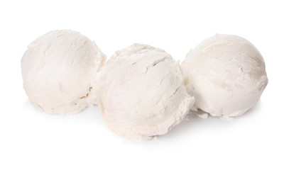 Tasty ice cream on white background