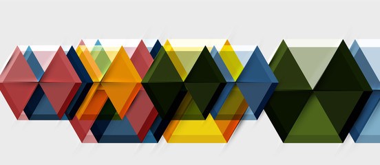 Bright color hexagon geometrical composition background, business presentation template