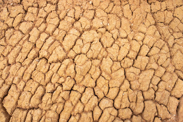 The cracked earth/ground in drought, Soil texture and dry mud, Dry land.