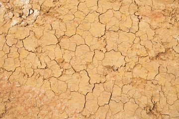 The cracked earth/ground in drought, Soil texture and dry mud, Dry land.