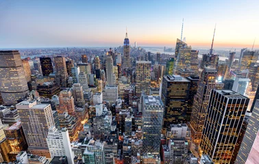 Lichtdoorlatende rolgordijnen Manhattan New York City - Manhattan skyline