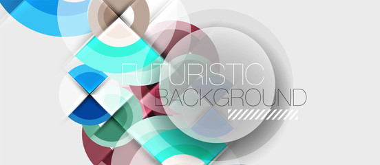 Fototapeta premium Geometric design abstract background - circles