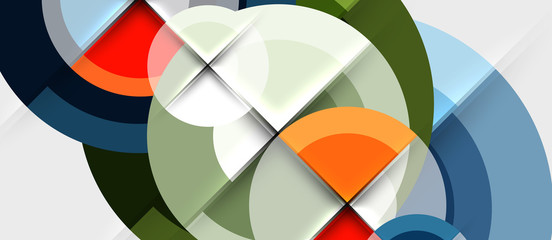 Fototapeta premium Circular geometrical design template