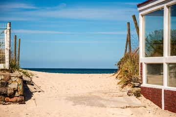 Obraz premium view to a beach of the Baltic Sea in Poland