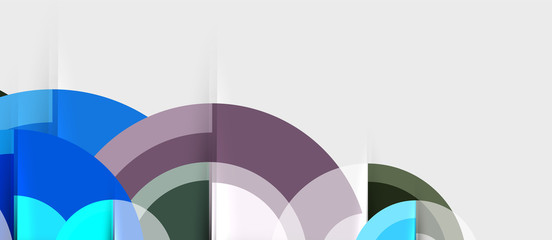 Fototapeta premium Geometric design abstract background - circles