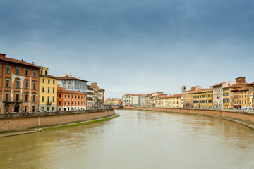 Fototapeta na wymiar Arno river in Pisa, Italy