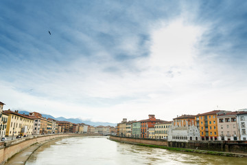 Fototapeta na wymiar Arno river in Pisa, Italy