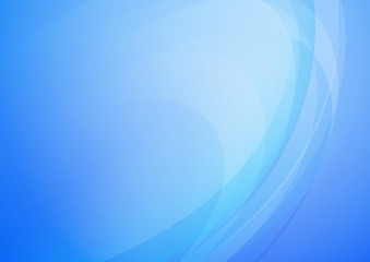 Abstract curved on blue background