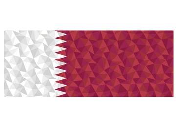 Polygonal flag of Qatar national symbol background low poly style vector illustration eps