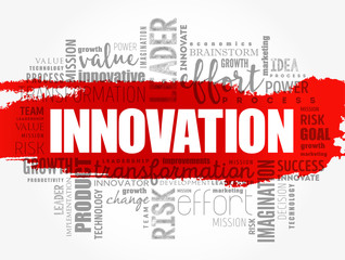 Fototapeta premium INNOVATION word cloud collage, business concept background