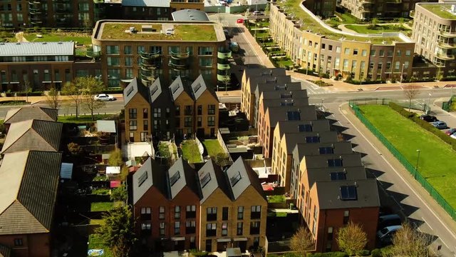 Drone shot of the residential property in London