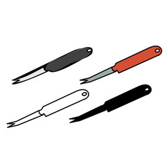  isolated garden knife isolated on white background