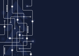 Abstract geometric connect lines and dots.Simple technology graphic background.Illustration Vector design Network and Connection concept.