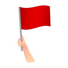 red flag in hand icon © Visual Content