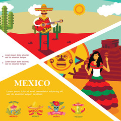 Flat Mexico Colorful Template