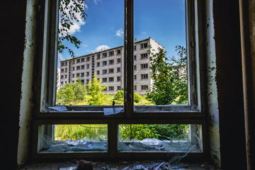 Abandoned former Soviet military town Skrunda in Latvia