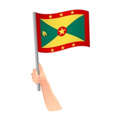 Grenada flag in hand icon