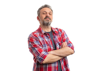 Portrait of man with proud expression
