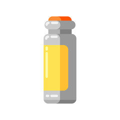 Injection ampoule icon in flat style.