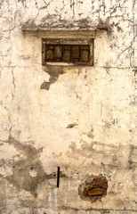 Old scary brick wall in india