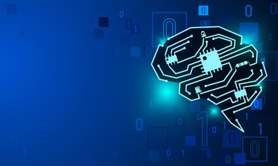 Artificial Intelligence, Neural networks, Industry 4.0, Printed circuit board (PCB), Electronic brain, High tech.