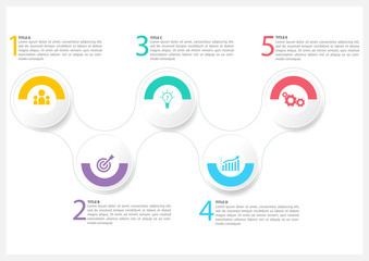Infographic vector design for company milestone or business process