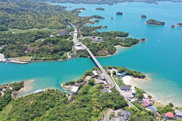 Beautiful sea of ​​Amakusa in Japan