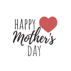 Happy Mother's Day Heart illustration vector 