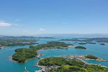 Fototapeta na wymiar Beautiful sea of ​​Amakusa in Japan