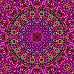 Colorful seamless flower kaleidoscope mandala pattern wallpaper design - ethnic abstract vector background illustration
