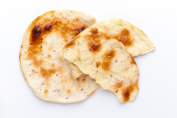 Flatbreads. Arab Bread isolated on white background.