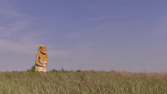 On the territory of southern Ukraine, old  monuments (ritual memorials) of nomads (Polovtsy and Scythians) are preserved. Kherson region (Ukraine).