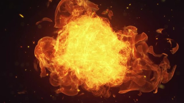 Fire explosion to the camera