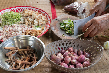 Thai curry making for storage can be used many times.