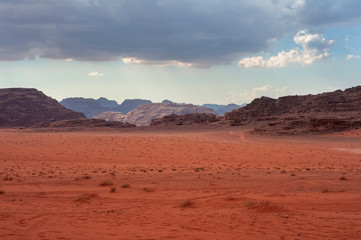 Fototapeta premium wadi rum desert landscape in Jordan