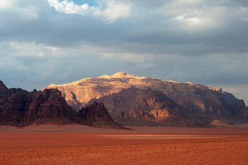 wadi rum desert landscape in Jordan