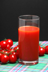 Tomato juice and cherry tomatoes