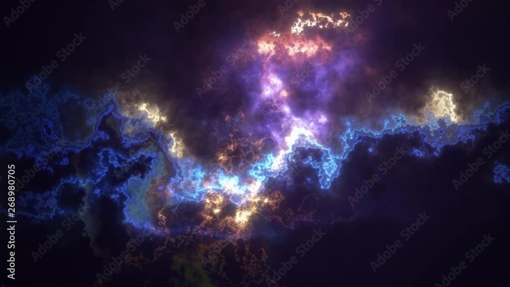 Wall mural magenta and bronze abstract fractal looping background