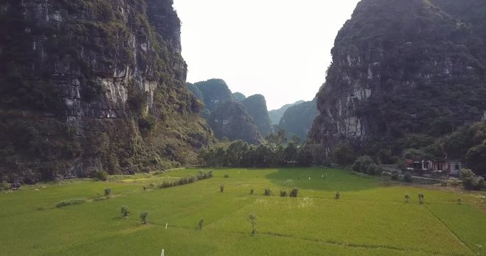 Aerial Vision of Nhin Bihn, Tam Loc, Trang An and Hang Mua Peak