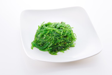 japanese food. sushi with seafood on white background