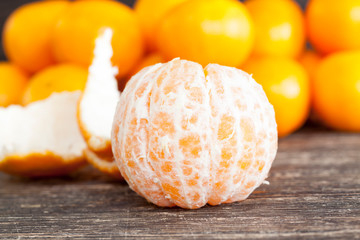 peeled tangerine